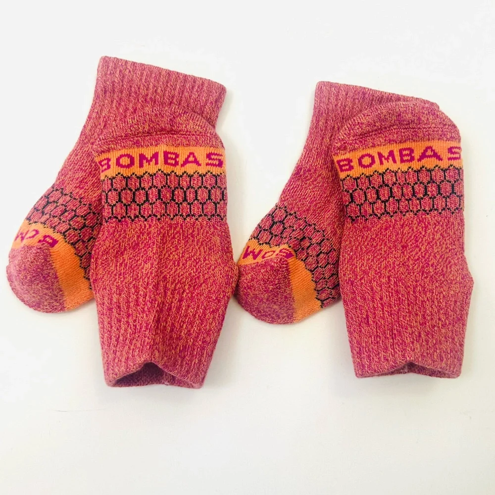 Bombas New 2 pair Toddlers Socks Pink Orange Hex Tec Kids